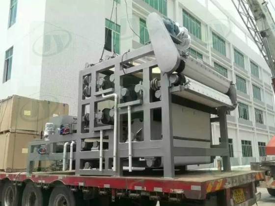 Belt press machine shipped to Indonesia for cassava residue dewatering