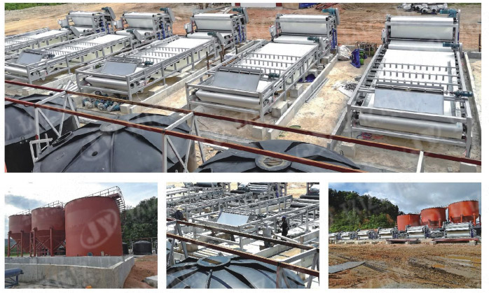 Belt type sludge dewatering machine is used in the field of sludge treatment