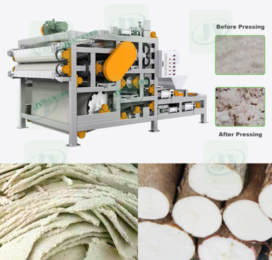 Malaysia cassava starch factory uses belt dewatering machine