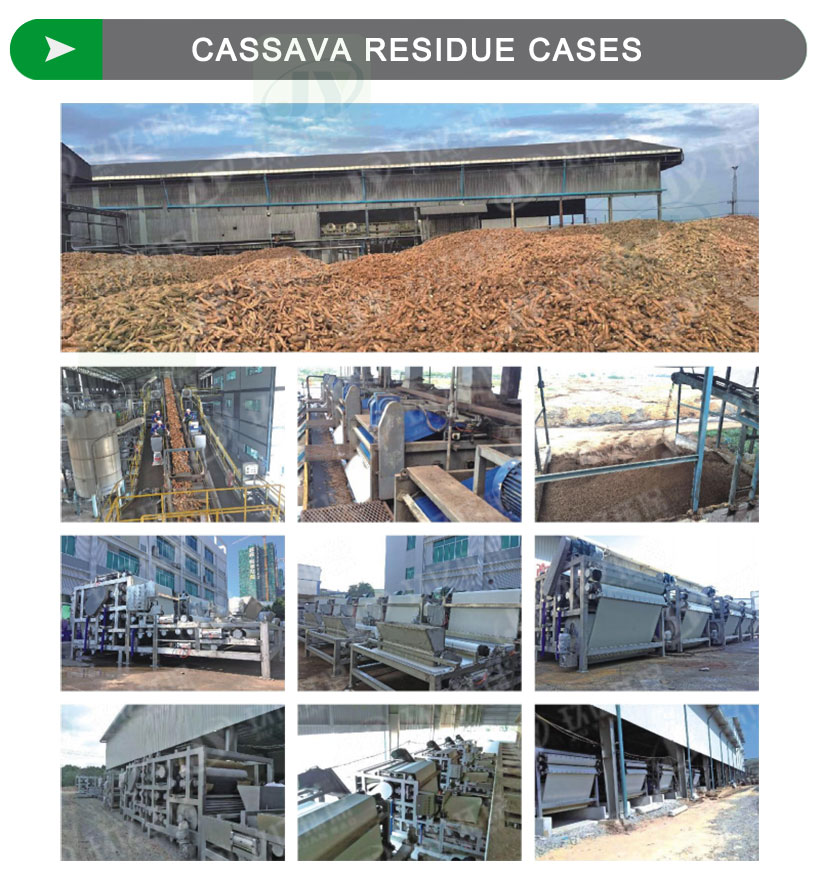 Cassava Residues Belt Press Dehydrator Application Cases